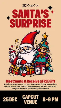 Christmas Santa's Surprise Instagram Story