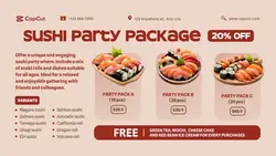 Sushi Party Package Promotion Twitch Banner