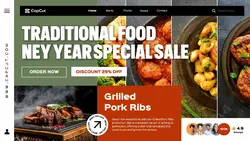Traditional Food New Year Sale Promo Website