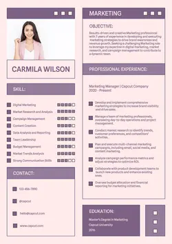 Business Resume Marketing
