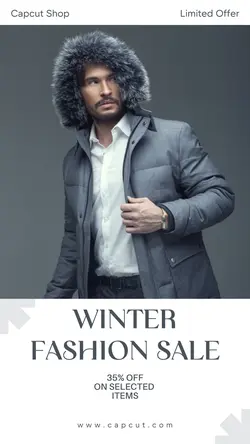 Winter Fashion Sale Promotion Instagram Portrait