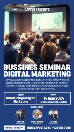 Flyer Bussines Seminar Digital Marketing