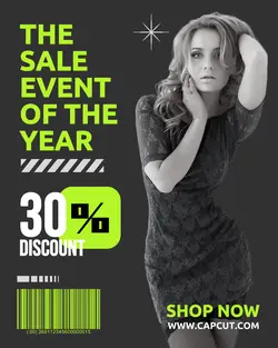 Event of the Year - Neon Theme Instagram Poster