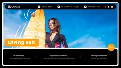 motion Surfboard diving show Minimalist style