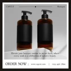Beauty and Personal Care Shampoo Minimalist Design