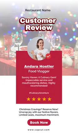 Christmas Customer review card Insta Story