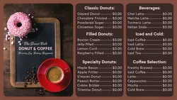 donut and coffee menu twitter post