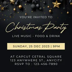 Christmas Party Invitation Card Instagram Post