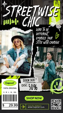 streetwise chic fashion sale instagram story
