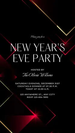 New Year's Party Invitaion Instagram Story