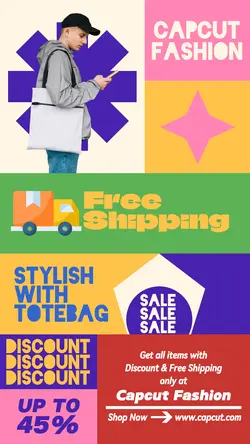 Modern Geometric Totebag Promo Instagram Story