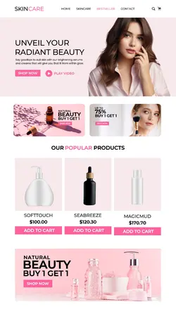 Skincare Promotion Page