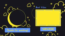 Non-marketing YouTube end screen Channel Yellow Blue Cute