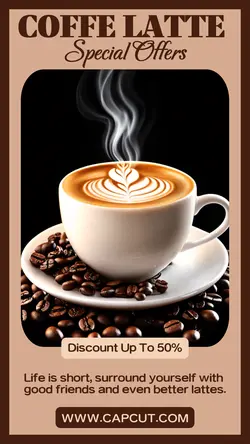 Beverage Coffee Latte Discount Instragam Story