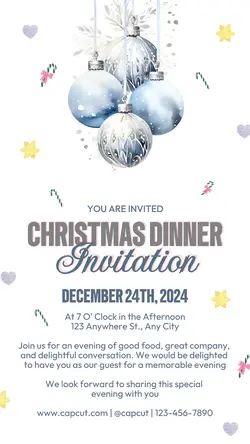 Other Industries Christmas Dinner Invitation