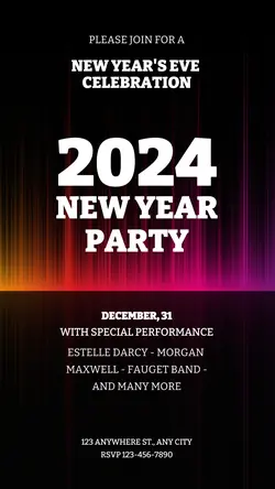 New Year's Party Invitaion Instagram Story