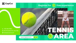 Sports tennis Course Recruitment simple style