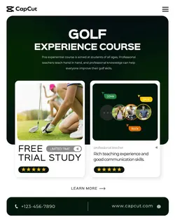 Education Golf Event promotion Minimalist
