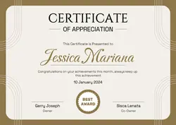 Non-Marketing Certificate Beige Minimalist