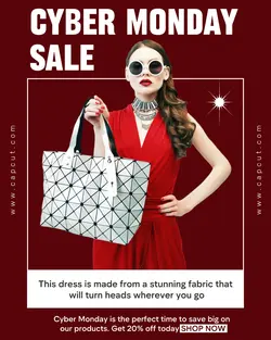 Red Fashion Promotion Instagram Post