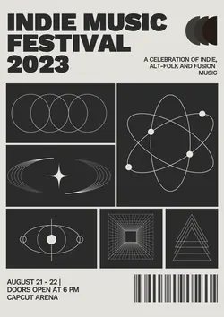 Non-marketing Indie Music Festival  Black Minimalist