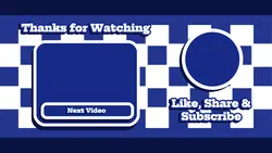 Non-Marketing YouTube End Screen Channel Blue White Button Pattern