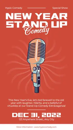 Stand Up Comedy New Year Instagram Story