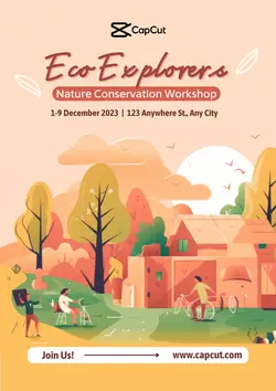 Campus event summer camp activity poster portrait