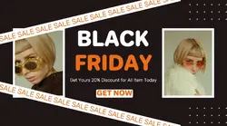 Black Friday Fashion Glasses Facebook Ad