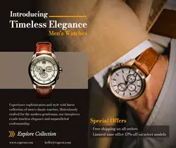 Fashion Men's Watches Promotion Facebook Post