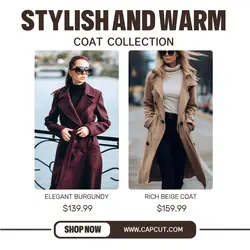 Fashion Coat Collection Promotion Instagram Post
