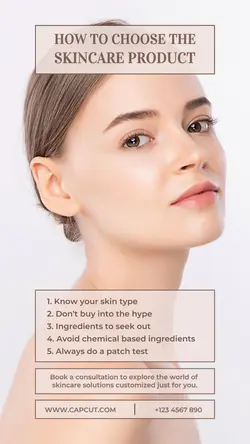 Skincare Product Tips Promotion for Instagram Story