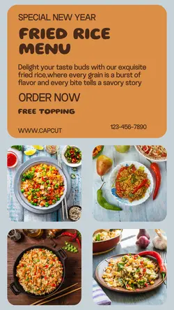 NEW YEAR SPECIAL MENU FRIED RICE INSTAGRAM POST