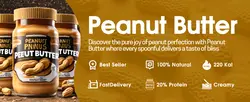 E-commerce Peanut Butter Product Detail Page Brown Minimalist