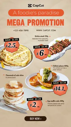food dim sum sale flyer promotion style