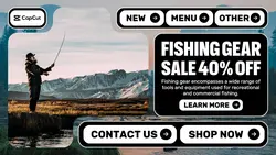 Fashion Fishing Gear Promotion Twitter Post