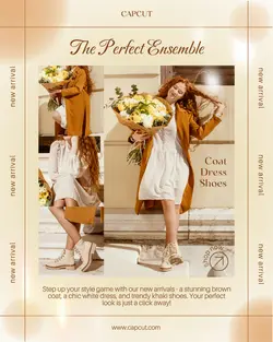 Fashion Coat Dress and Shoes New Arrival Instagram Portrait Brown Minimalist