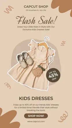 Kid Fashion Sale Instagram Story