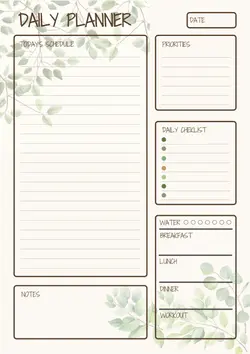Non Marketing Planner & Schedule Simple Daily Planner