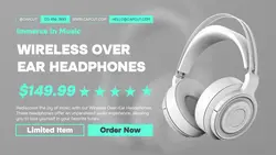 electronic promotion headphone