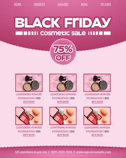 Black Friday Cosmetic Promotion for Instagram Portrait