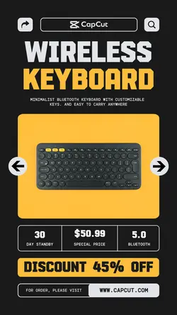 Wireless Keyboard Electronics Promotion Instagram story
