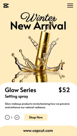 Beauty New Arrival Makeup Series Instagram Story Peach White