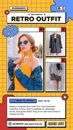 Retro Outfit Brand Sale Instagram Story