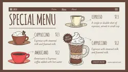 Coffee Shop Special Menu Twitter Post