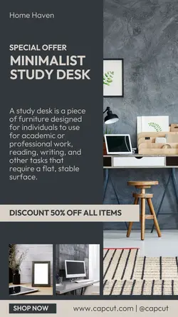 Furniture Study Desk Sale Instagram Story