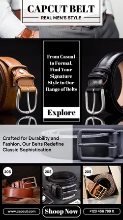 Dark themed luxury belt template design for Instagram Story needs