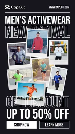 7 Multi-product Image Men's Clothes New Product Men's Activewear With Black Theme