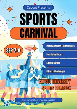 Sports Carnival Campus Poster Colorful