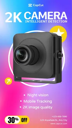 Electronic camera showcase Tech-inspired style